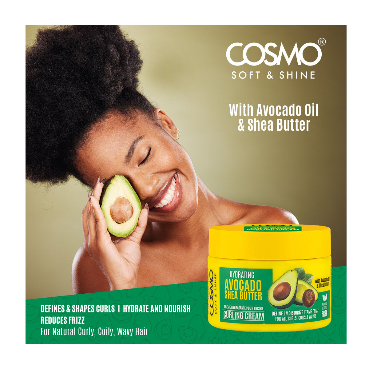 Soft & Shine Hydrating Avocado & Shea Butter Curling Cream